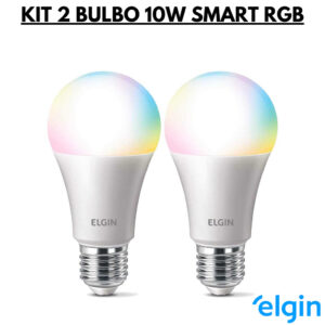 Kit 2 Lâmpada Led Bulbo 10w Wifi Smart Rgb Elgin - Oferta na Shopee
