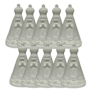 Kit com 10 Nossa Senhora Aparecida Baby 14cm em Gesso Cru - Oferta na Shopee