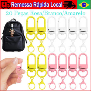 20 Peças Ganchos Giratórios Premium Com Argolas Para Chaveiros