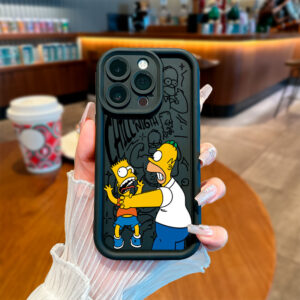 Capa Capinha Simpsons para iPhone Samsung 11 12 13 14 15 16 17 Pro Max Samsung S25 S24 S23 A73 A72 - Oferta na Shopee