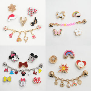 Miss Zoe Jibtz Disney Metal Mickey Mouse Acessórios Para Pés Arco-Íris Série Natal De - Oferta na Shopee