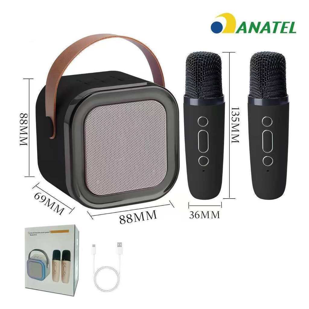 Caixa de Som Bluetooth Portátil RGB com Microfone Sem Fio Karaokê USB TF AUX LED Colorido Mini Speaker Potente Caixa de Som Bluetooth Portátil RGB com Microfone Sem Fio Karaokê USB TF AUX LED Colorido Mini Speaker Potente - Oferta na Shopee