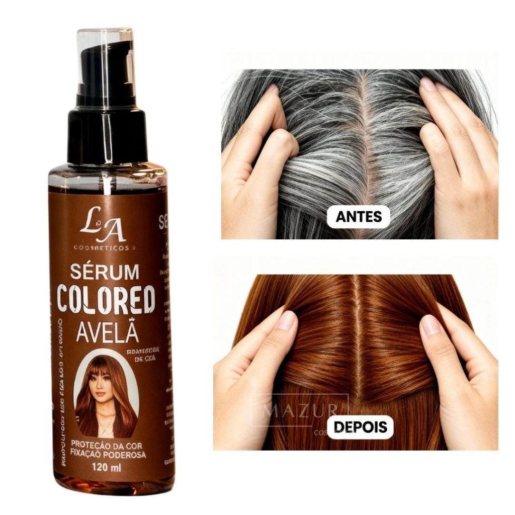 Sérum Avelã Escurecedor Cabelos Brancos Tonalizante Efeito 100% Natural Super Resultado Sem Amônia Sérum Avelã Escurecedor Cabelos Brancos Tonalizante Efeito 100% Natural Super Resultado Sem Amônia