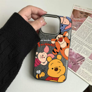 Capa Para iPhone 17 Pro Max 17Air 16 15 13 11 14 12 11 Xs XR Glitter Caso Doce Cor Winnie the Pooh Uyicase - Oferta na Shopee