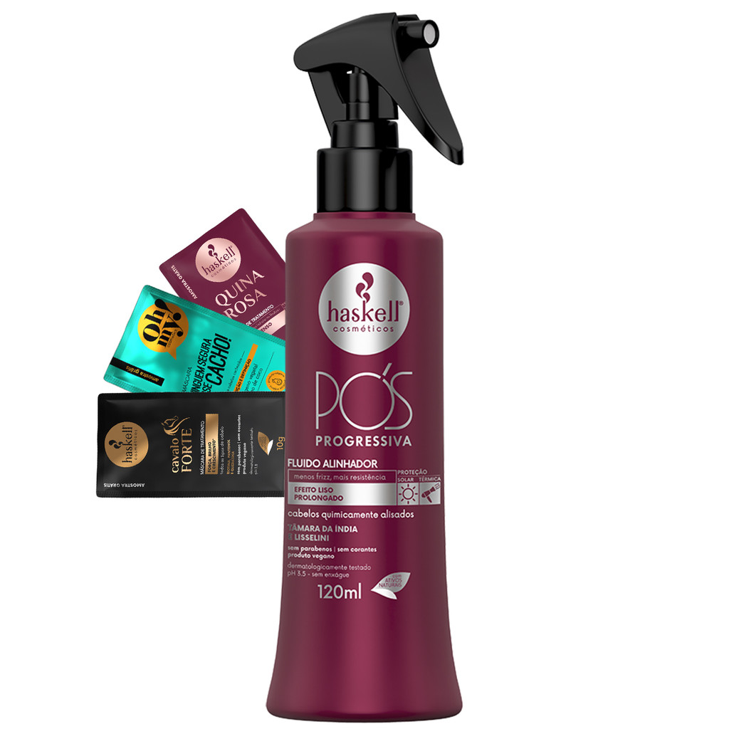 Fluido Alinhador 120ml Haskell Pós Progressiva Fluido Alinhador 120ml Haskell Pós Progressiva