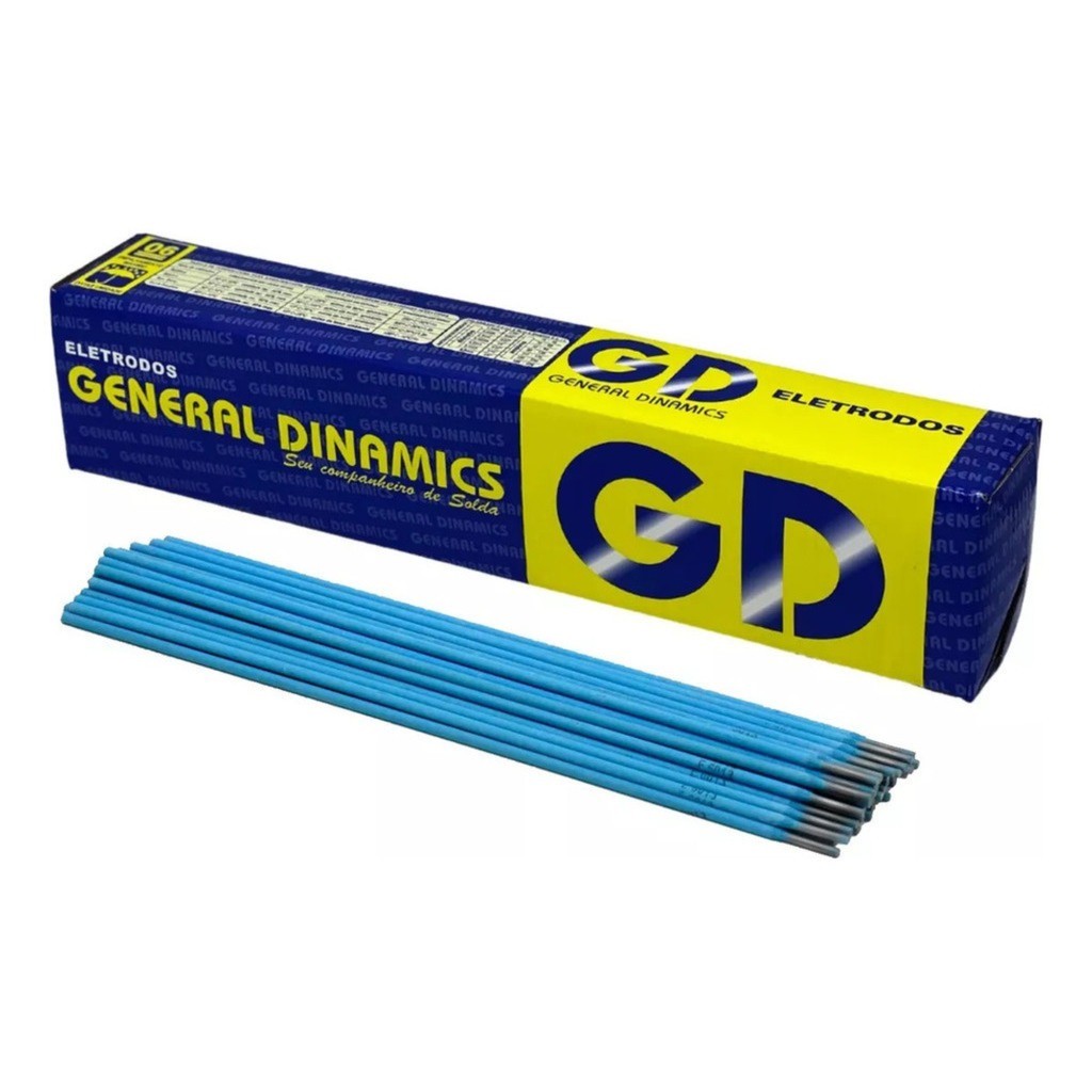 Eletrodo 6013 Azul 2,50mm Original P/ Solda Profissional General Dynamic NBF 1kg 500g 300g Eletrodo 6013 Azul 2