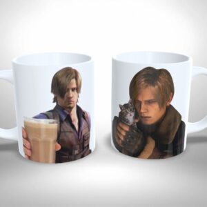 Caneca Personalizada Meme Leon Resident Evil Cafézinho Gatinho - Oferta na Shopee