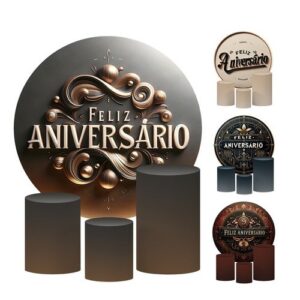 Kit 3 Capas + Painel Cilindros Festa Veste facil + Saquinho Personalizado Feliz Aniversario Vários Temas  | Envio Rapido - Oferta na Shopee