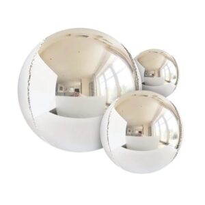 Kit c/ 12 Balão Metalizado Bola Globo 4d Prata Festa Decoração Enfeites - 4 Cada Tam - Oferta na Shopee