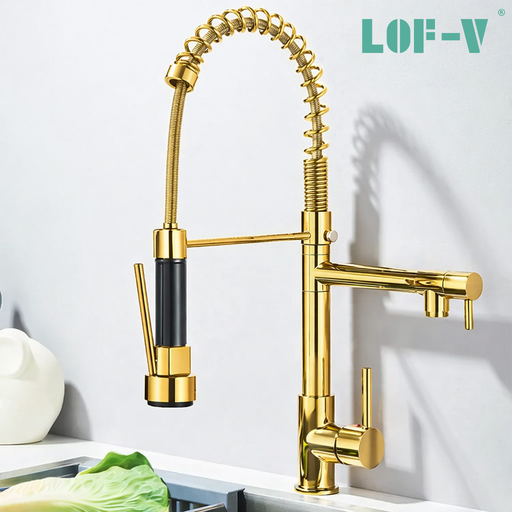 Torneira Gourmet Monocomando Premium 360 Graus Alta Pressao Preto Dourado Cozinha Luxo Moderno Torneira Gourmet Monocomando Premium 360 Graus Alta Pressao Preto Dourado Cozinha Luxo Moderno