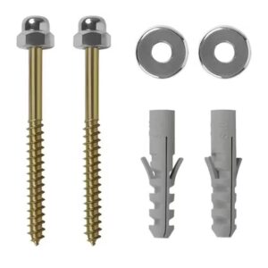 Kit 02 Parafusos Para Vaso Sanitário De Inox Latonado Bucha 8