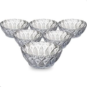 Jogo De Sobremesa Tigela Bowl 6 ou 24 Peças Em Vidro Desenhado - Oferta na Shopee