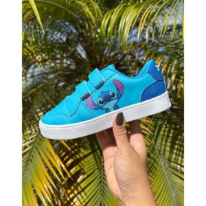 Tênis Infantil Estilo Stitch Feminino Masculino Com Velcro Leve Promoção Top - Oferta na Shopee