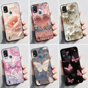 Capa De Telefone Impressa Para Nokia C21 Plus/C22 Silicone Macio Preto Bonito Flor Dos Desenhos Animados Embalagem - Oferta na Shopee