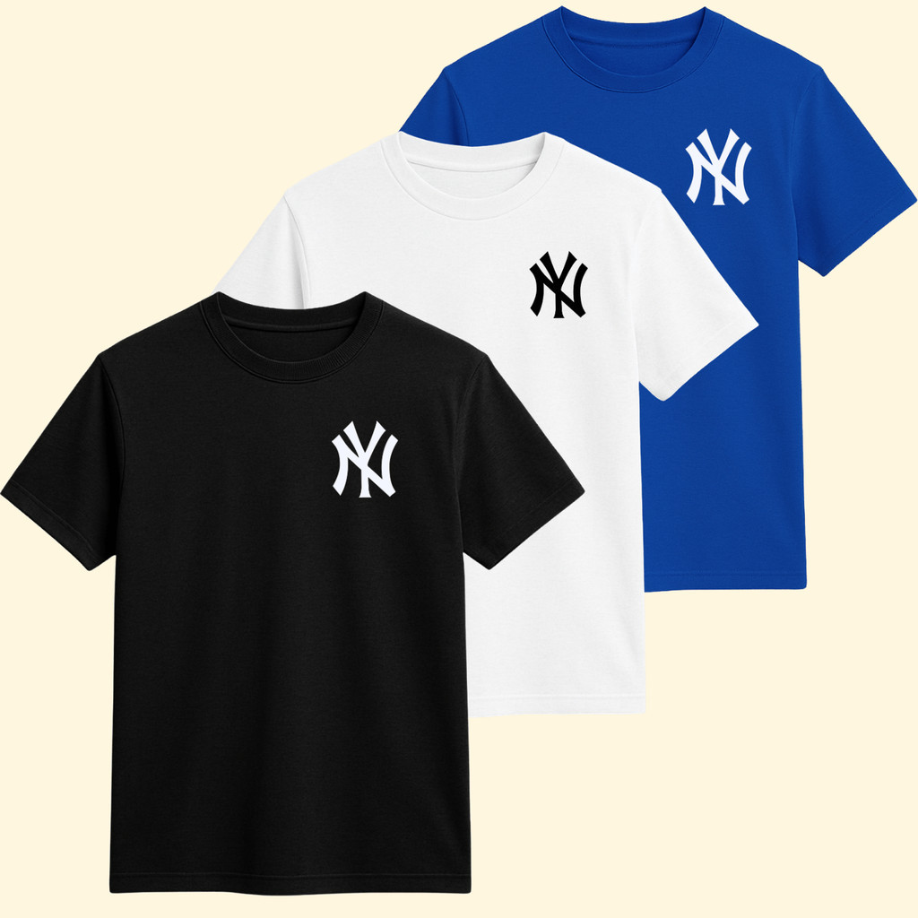 Kit 3 Camiseta Algodão Infantil New York Casual Várias Cores Leve Confortável Presente Kit 3 Camiseta Algodão Infantil New York Casual Várias Cores Leve Confortável Presente - Oferta na Shopee