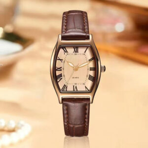 **OFERTA** Relógio Feminino Elegante | Pulseira De Couro Retrô Marrom Quartzo Relogio - Oferta na Shopee