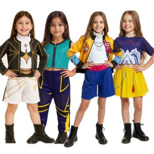 Fantasia Guerreiras Kpop Infantil  Rumi Mira Zoye FestaGuerreira K-Pop Luxo Dança Show Menina - Oferta na Shopee