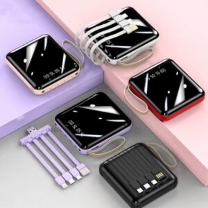 Power bank acabamento espelhado cabo incluso capacidade 10000 mAh compacto portátil canaa yl - Oferta na Shopee