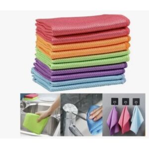 KIT 10 PANOS DE LIMPEZA ESCAMA DE PEIXE TOALHA MAGICA - Cores Sortidas - Oferta na Shopee