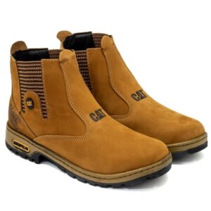 Promoção Botinas Masculinas CAT Promocao Costurado Couro Legitimo  sola normal - Oferta na Shopee