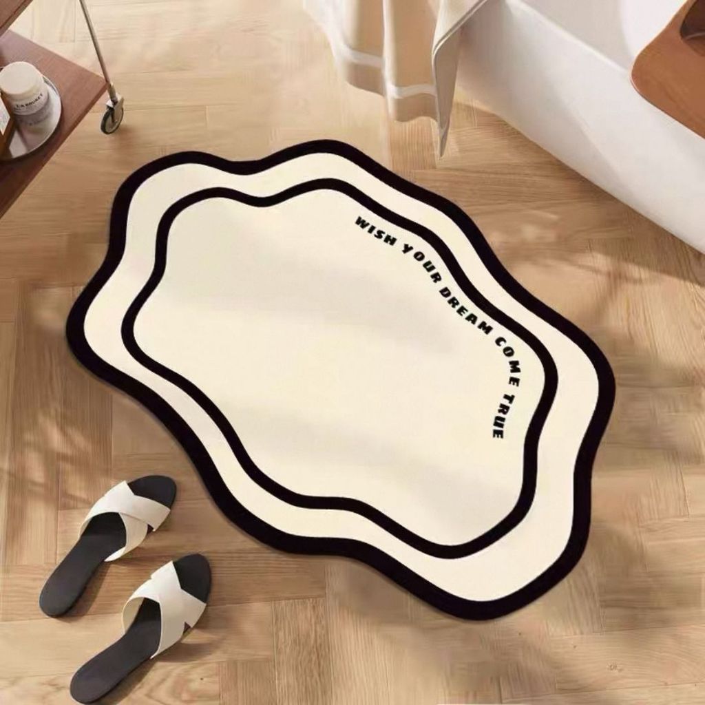 Tapete Decorativo Antiderrapante para Casa, Quarto e Banheiro com Estampas Fofas e Base Segura Tapete Decorativo Antiderrapante para Casa