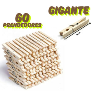 KIT Pregador GIGANTE de Madeira Reforçado – 12/24/36/48/60 Unidades – Com Alta Resistência - Oferta na Shopee