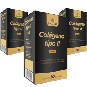 Kit 3 Colágeno Tipo II 30 Cápsulas Gold Lab Suplemento para Articulações e Mobilidade - Oferta na Shopee