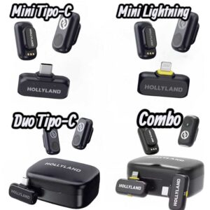 Microfone de Lapela sem fio Hollyland Lark A1 Versão Combo | Duo Usb Tipo-C | Mini Duo Tipo-C - Oferta na Shopee
