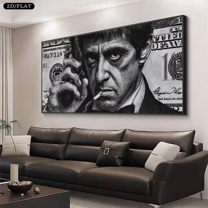 Quadro Decorativo Scarface Al Pacino Nota de Dólar Quadro Decorativo Scarface Al Pacino Nota de Dólar - Oferta na Shopee
