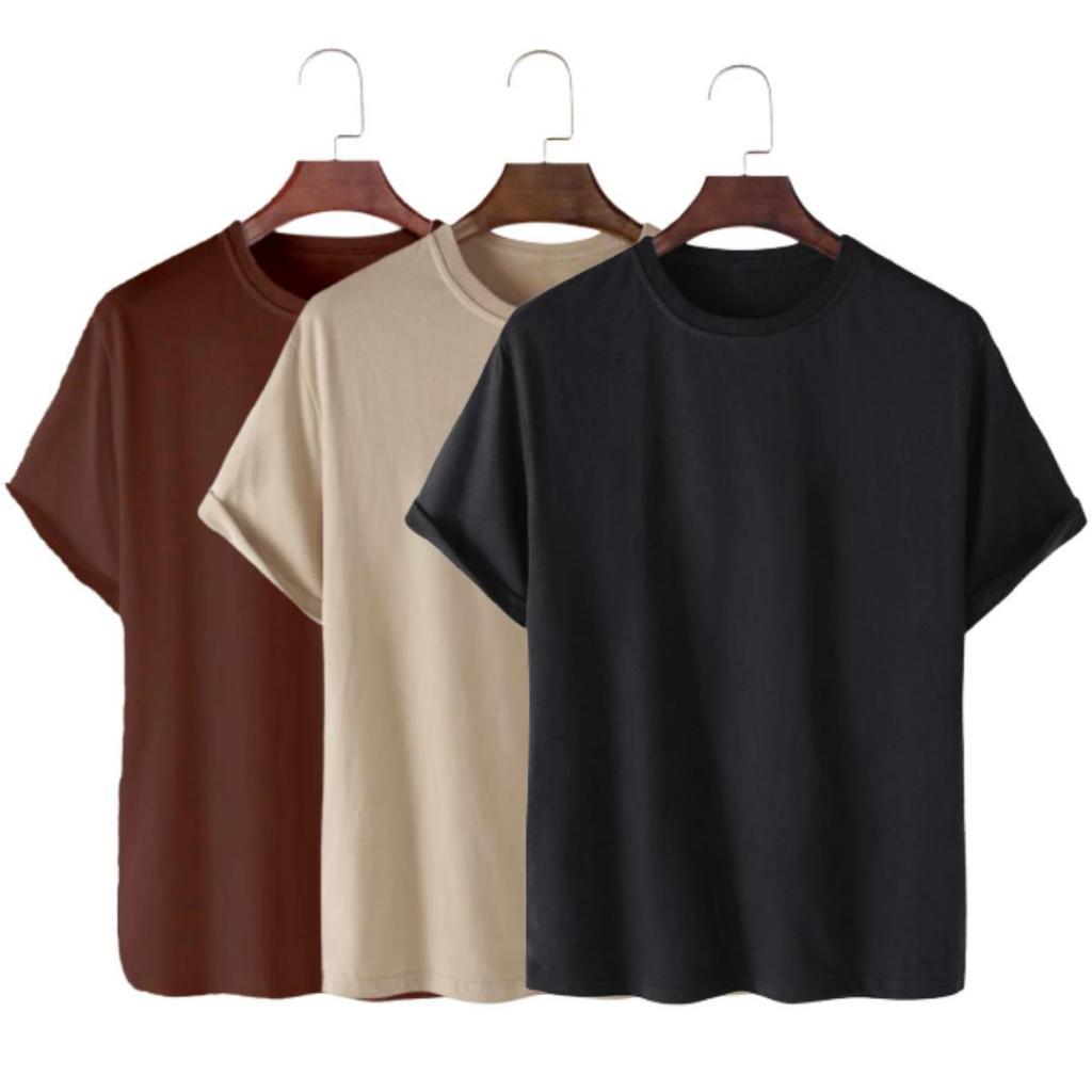 Kit 3 Camisetas Básica Algodão Confortável Masculina Feminina Unissex Streetwear Camisa T-Shirt Slim Kit 3 Camisetas Básica Algodão Confortável Masculina Feminina Unissex Streetwear Camisa T-Shirt Slim