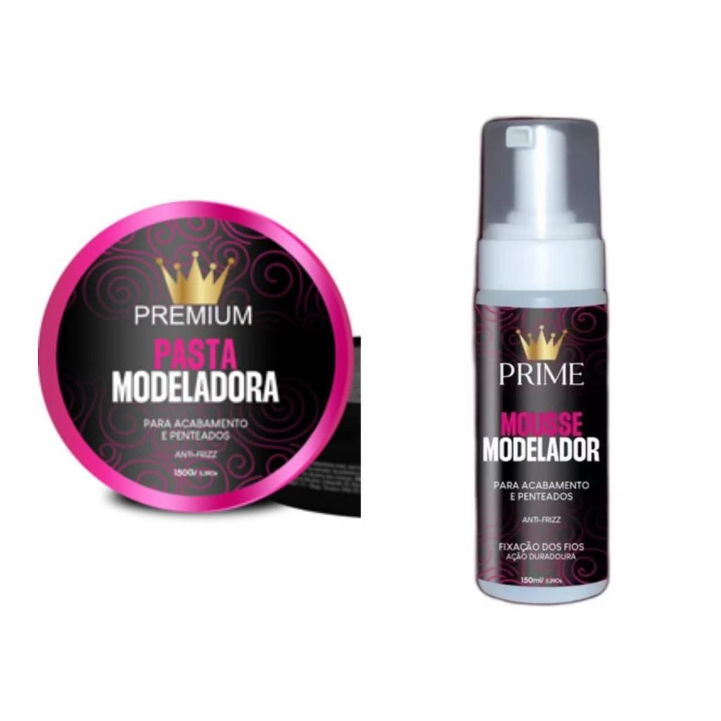 Kit 1un Pasta Modeladora 150g PREMIUM + 1un Mousse Modelador Prime 150ml Kit 1un Pasta Modeladora 150g PREMIUM + 1un Mousse Modelador Prime 150ml
