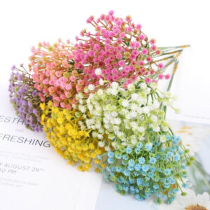 10 Pçs Flores De Respiração Do Bebê Flor Artificial Para Decoração Planta De Plástico Buquê De Casamento - Oferta na Shopee