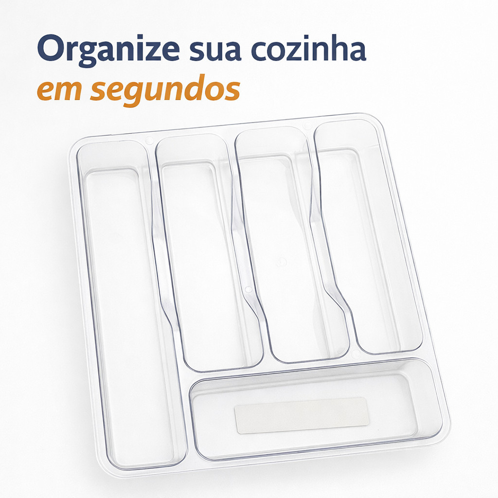 Organizador de Talheres para Gaveta 32x26cm Acrílico Transparente 5 Divisórias Porta Talher Cozinha Resistente Organizador de Talheres para Gaveta 32x26cm Acrílico Transparente 5 Divisórias Porta Talher Cozinha Resistente - Oferta na Shopee