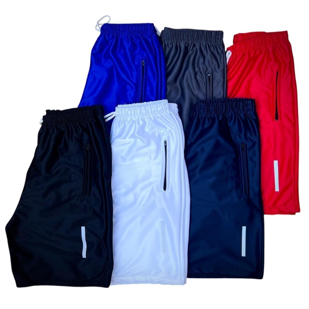 Kit 3 4 ou 6 Bermudas Masculinas Básicas DryFit Malha Leve e Confortável – Pronta Entrega Origins Kit 3 4 ou 6 Bermudas Masculinas Básicas DryFit Malha Leve e Confortável – Pronta Entrega Origins