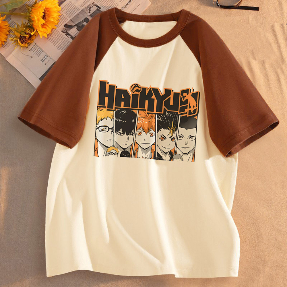 Haikyuu top tees Menina 80s Pastel Clássico Confortável streetwear Roupas Coreanas Camisa Universidade hip hop Respiráve Haikyuu top tees Menina 80s Pastel Clássico Confortável streetwear Roupas Coreanas Camisa Universidade hip hop Respiráve