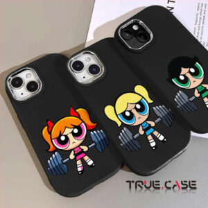 Capinha capa anti impacto de powerpuff girls para iPhone 11 12 13 xr xs max 14 15 16 17 pro max 7 silicone - Oferta na Shopee