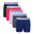 Kit 5 Cuecas Boxer Infantil Risca de Giz Microfibra Dorbe Não Enrola Original Menino Listrada Listra