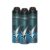 Kit com 3 Desodorantes Antitranspirantes Aerosol Masculino Rexona Impacto 72 horas 150ml