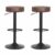 Kit 02 Banquetas Altas Estofadas Giratórias para Cozinha e Bar com Regulagem de Altura Viena Marrom