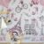 Papel de Parede Infantil Paris fundo rosa claro Flores e torre Eiffel 3 Metros