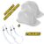 Capacete Segurança Aba frontal branco + Jugular Kit c/2