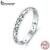 Bamoer 925 Sterling Silver Vine Pattern Anéis Dedos Para Mulheres Empilháveis Retro Vintage SCR659