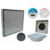 Ralo Invisível Oculto 15x15cm Seca Piso Porcelanato Inteligente Tela Grelha Embutida Cinza Luxo Top