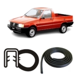 BORRACHA DE PORTA TRASEIRA PRETA SEM ABA FIAT FIORINO 88/90