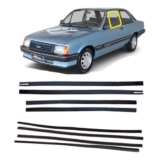 Kit Borrachas Chevette 1983 até 1993 Canaleta Pestana 8Pçs Premium