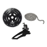 Kit Relação Bike Câmbio Dianteiro + Coroa Tripla + Corrente