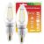 Kit 2 Lampadas Led Filamento Vela 3W Bivolt E14 6000K Branca