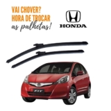 Par Palheta Limpador Parabrisa Honda Fit New Fit 2009 2010 2011 2012 2013 2014