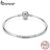 Bamoer Pulseira De Prata 925 Com Fecho De Borboleta Moda Jóias Presentes Para Mulheres Bsb084