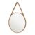 Espelho Decorativo Redondo 50cm Adnet Suspenso C/ Alça Couro – Casa Domo